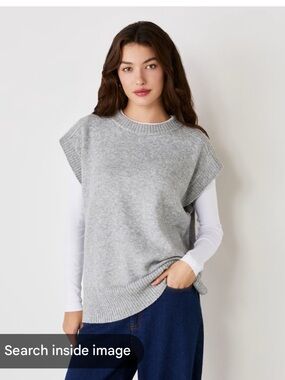 BANANA REPUBLIC 100% Cashmere Grey Vest